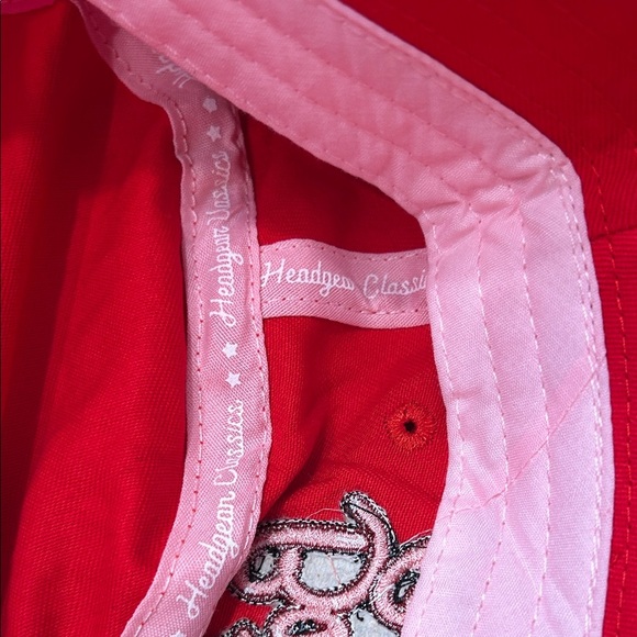 Head Gear Red Bucket Hat with Betty Boop Cartoon Patches o/s Adult new - Picture 5 of 9